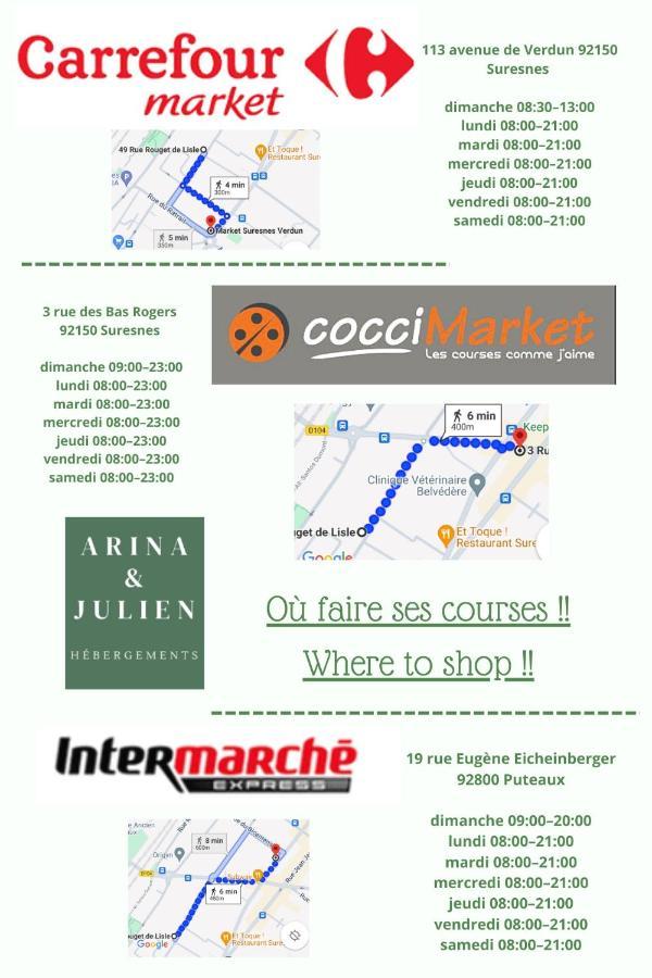 Arina & Julien La Defense-Paris Apartman Suresnes Kültér fotó